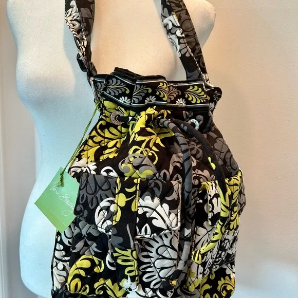 Vera Bradley Quick Draw Baroque handbag . (NWT) Black/Yellow/Grey List for $78 - Picture 3 of 4